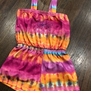 Random hearts tie dye romper 18M